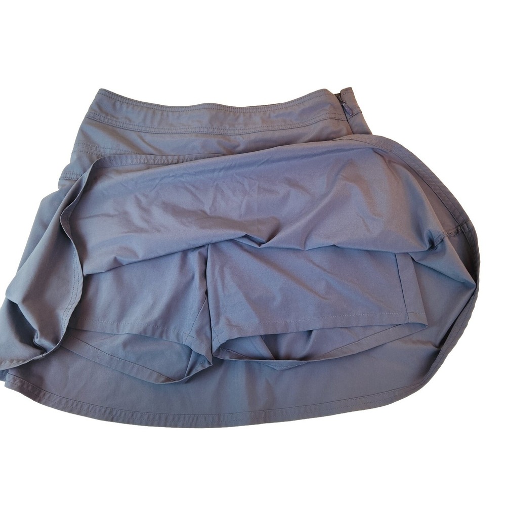 Athleta Everyday Athleisure Skort Womens Size 4 Gray Purple Side Zip Skirt